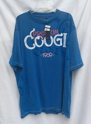 Camisa vintage para hombre COOGI azul manga corta XXL bordada 100 % algodón 2XL etiquetas Foto 1 de 4