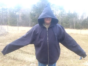 Vintage 2008 Champion Super Hood Full Zip Cone Head Hoodie Navy Blue NWT Men 3XL - Picture 1 of 13