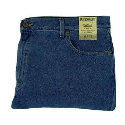 Pantalones de mezclilla para hombre Outdoor Life talla 40x30 calce cónico relajado azul nuevos Foto 1 de 4