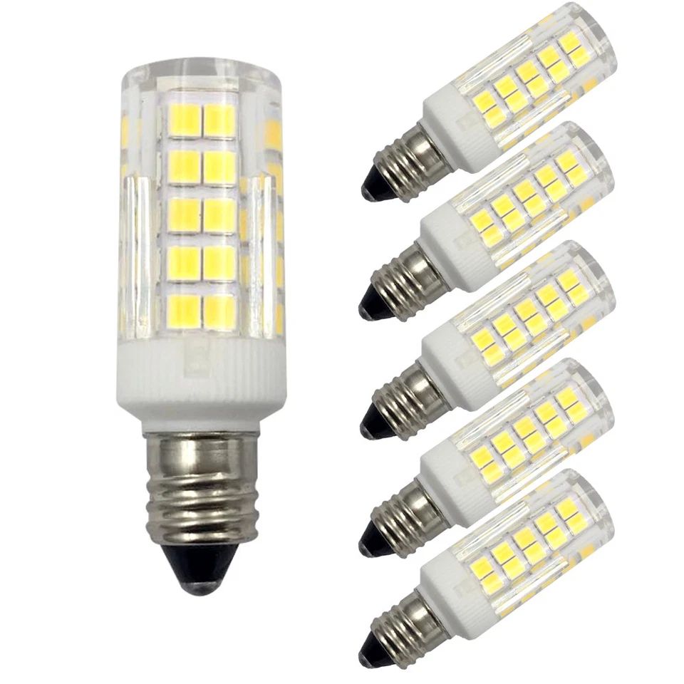 6pcs E11 Mini Base Led Light Bulb 64-2835SMD 5W 110V Ceramics Light Daylight H - Image 1 of 4
