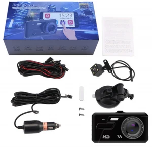 Dash cam dual lens 4inch touch screen recorder 1080p HD night vision vehicle DVR - Picture 1 of 3
