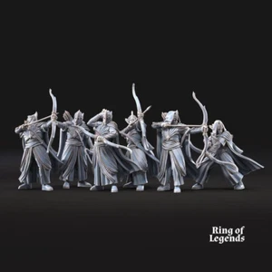 Galanthir Elves Archers - Davale Games - Herr der Ringe - Tabletop - 28mm DnD - Bild 1 von 5