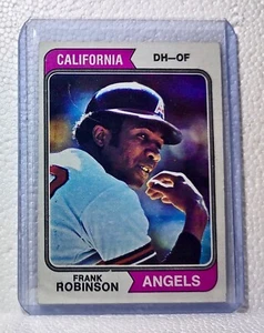 Tarjeta de béisbol Frank Robinson 1974 Topps MLB #55 California Angels - Imagen 1 de 2