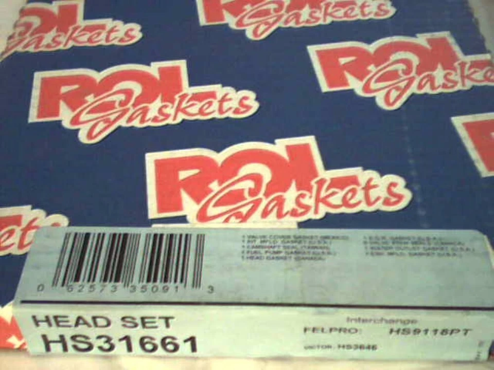 Juego de cabezales para Ford 1.6 1981-1984 EXP Lynx Rol Brand HS31661 Fel Pro #HS9118PT Foto 1 de 1