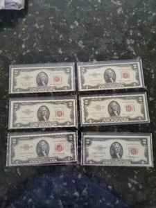 1953 $2 RED SEAL United States Note PROBLEM FREE New Plastic Holder - Picture 1 of 6