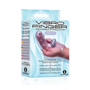 Estimulador portátil fálico Vibro Finger - Manga vibratoria doble dedo TPR - Imagen 1 de 2