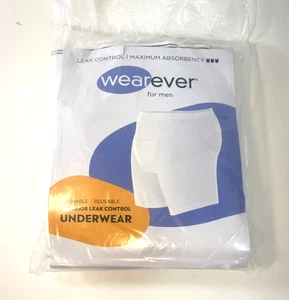 Calzoncillo boxer Wearever para incontinencia lavable de máxima absorción para hombre talla 1X blanco - Imagen 1 de 6