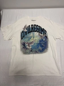 CIVIL REGIME Streetwear Graphic T-Shirt Gr. XL weiß Tee - Bild 1 von 9