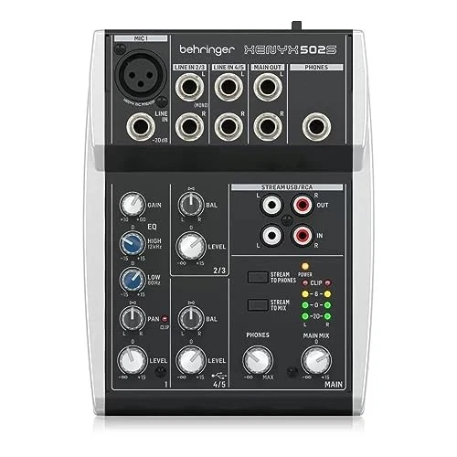 Behringer Analog Mixer with USB Streaming Audio Interface XENYX 502S NEW - Image 1 of 1