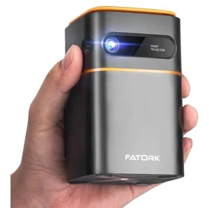 FATORK Mini Projector, 5G WiFi 6 Bluetooth Short Throw Projector, HD 1080P DLP - Picture 1 of 5