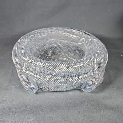 3/4" ID X 1" OD - 10 Ft High Pressure Braided Clear PVC Vinyl Tubing / Hose  - Image 1 of 4
