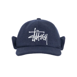 Stussy Wool Ear Flap Cap Navy - Picture 1 of 6