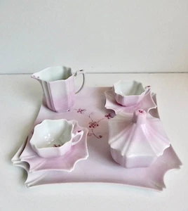 TÊTE À TÊTE EN PORCELAINE DE LIMOGES OU DINETTE ANCIENNE CRÉATION CF PARIS - Imagen 1 de 20