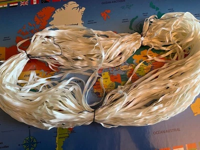 ECHEVEAU RUBAN ANCIEN 100 M VINTAGE BLANC NATUREL DOUBLE FACE - Photo 1/4