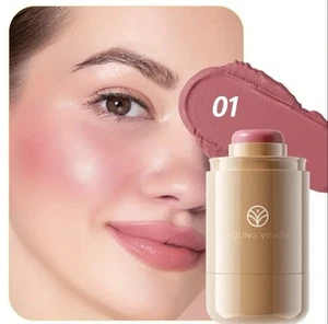 Portable 2in1 Pocket Matte Cream Blush Cheek Lip Waterproof Lightweight Tint - Picture 1 of 6