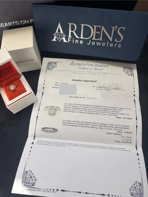 HOF Hearts On Fire 2.3CTW Diamond Set $21.7K RETAIL VALUE & AG (Authentc) - Image 1 of 4