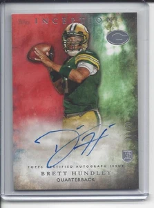 * BRETT HUNDLEY * 2015 TOPPS INCEPTION ORANGE AUTOGRAPH RC # 50 - Picture 1 of 1