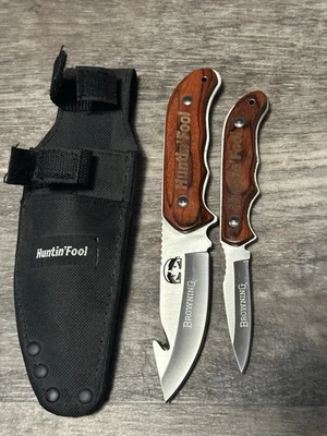 Browning Huntin Fool 2 Knife Set with Hard Case - Image 1 of 4