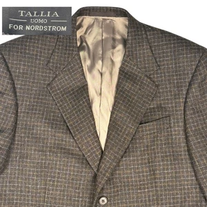 Chaqueta Blazer TALLIA Uomo para Nordstrom Marrón Lana a Cuadros Alpaca Para Hombres 42 Larga - Imagen 1 de 13