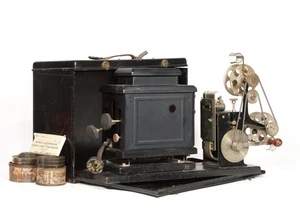 1912 Edison Home Kinetoscope w/2 Films, Slide, More * Historic Movie Projector - Picture 1 of 21
