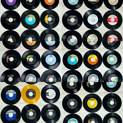 Lot 56 45 Records 1950s+ Rock/R&B Cher Beatles Elvis Elton Bread Jackson 5 READ - Image 1 of 4