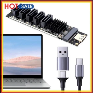 Carte d'extension USB C vers SATA 3.0 6 Gbit/s JM575 + puce JMS580 plug and play f - Photo 1/11