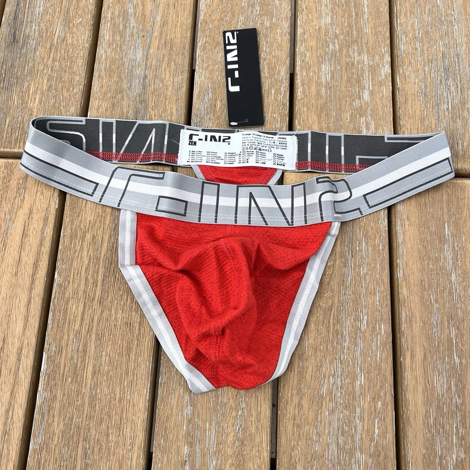 C-IN2 men reese red Zen cotton rayon classic Thong G-string underwear M L XL 2XL - Image 1 of 4