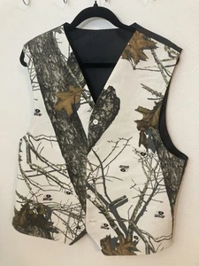 Mossy oak break up tuxedo vest white with camo large - Picture 1 of 10