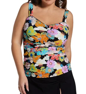 Profile by Gottex RS1W18 Plus Size Rising Sun Underwire Tankini Swim Top (Multi - Picture 1 of 1