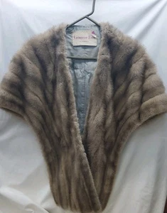 Vintage 1950s Mink Fur Stole One Size | 50s 60s Livingston Bros. Shawl Winter - Picture 1 of 8