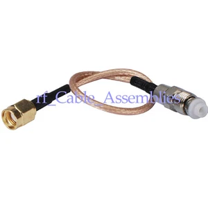 FME Jack Female to RP-SMA Plug adapter RF pigtail Cable RG316 for wifi antenna - Picture 1 of 3