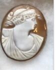 Edwardian Antique Cameo Brooch - Gold Plated