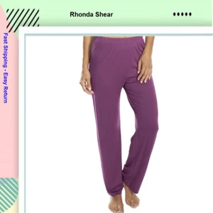 Rhonda Shear Ahh Dreams Lounge Pant Wine, Size L - Picture 1 of 2