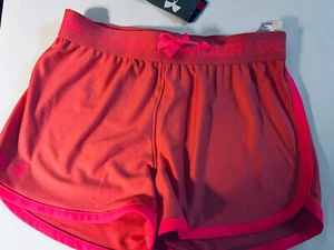 Under Armour Girls' Play Up Solid Workout Gym Shorts, Pink Youth Medium - Picture 1 of 4