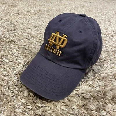 Vintage Notre Dame Fighting Irish Twins Enterprise Franchise Fitted M Hat Blue - Image 1 of 4