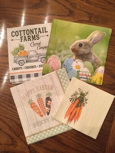 Easter Spring napkins Lot Of 12 decoupage Crafting 4 Designs 3 Ea 3 & 2 Ply New - Picture 1 of 5