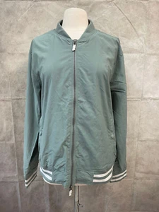 Good Fellow & Co. Women’s Green Water Resistant Full Zip Bomber Jacket Size L - Picture 1 of 6