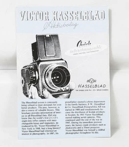 FOLLETO DE VENTAS HASSELBLAD/126228 - Imagen 1 de 1