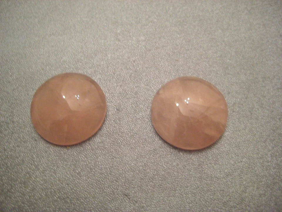 Cabujón de cuarzo rosa 2 piezas Foto 1 de 1