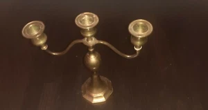 Messingobjekte Kerzenständer Kerzenleuchter Metall Antik Kerzenhalter Vintage  - Bild 1 von 5