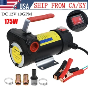DC 12V 10GPM 175W Electric Diesel Oil & Fuel Transfer Extractor Gas Pump Motor - Picture 1 of 9