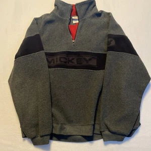 NICE Disney Store Pullover MICKEY Fleece Gray Red Black Size XXL jacket sweater - Picture 1 of 9