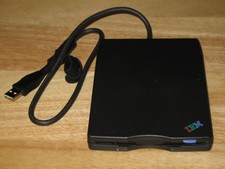 IBM Slim Black USB External 3.5" Floppy Disk Drive PC/Mac TEAC Model FD-05PUB