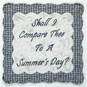 Summer's Day Table Mat Quilted Wall Hanging Shakespeare Blue Toile 18x18" NEW - Picture 1 of 2