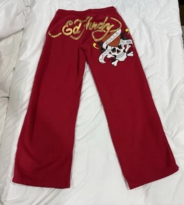 Don Ed Hardy Broken Hearts Cherry Flared  Size Small Love Kills Slowly - Picture 1 of 9