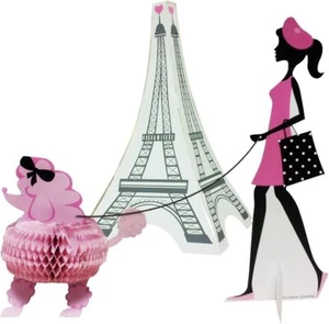 Party in Paris France Eiffel Tower Theme Birthday Party Decoration Centerpiece - Picture 1 of 1