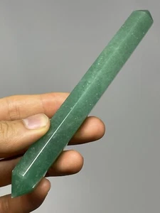 Varita Green Aventurine DT 2,8 OZ Doble Terminación Pulido Dinero S12 - Imagen 1 de 12