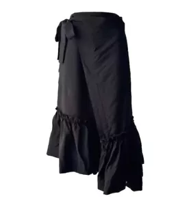 Vivienne Westwood Red Label Black Asymmetrical Ruffled Wrap Skirt Size 00 / XS/S - Picture 1 of 10
