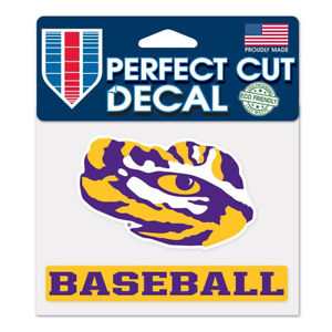 LSU Tigers Baseball Perfect Cut Decal NEW! FREE SHIPPING! 4x3 Inches