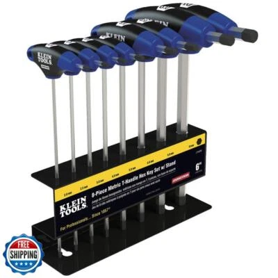 Klein Tools JTH68M T-Handle Hex Key Set, Metric Sizes Allen Wrench Set with 6 - Image 1 of 4